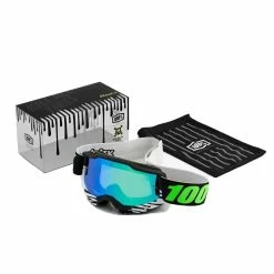 100% Lunettes Accuri 2 - Lentille Claire - Jaune Fluo -Lunettes boutique en ligne 100percent accuri 2 ken block limited edition atvutv goggles blackdripmirror green lens 2
