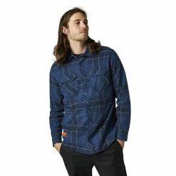 Fox Racing TRAILDUST 2.0 FLANNEL - Indigo Foncé