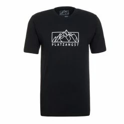 PLATZANGST T-shirt Avec Logo De La Montagne - Noir