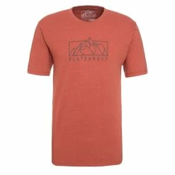PLATZANGST T-shirt Avec Logo De La Montagne - Orange -Lunettes boutique en ligne 4051053361606 0045