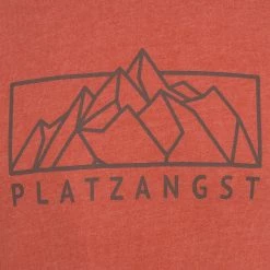 PLATZANGST T-shirt Avec Logo De La Montagne - Orange -Lunettes boutique en ligne 4051053361606 0046