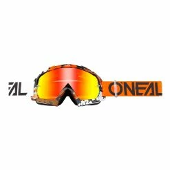 Oneal Lunettes De Protection B10 Pixel Radium Red - Orange/Blanc