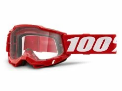 100% Accuri 2 OTG Goggle - Lentille Claire - Néon Rouge