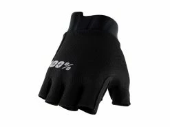 100% Exceeda Women's Gel Gants à Doigts Courts - Solid Black