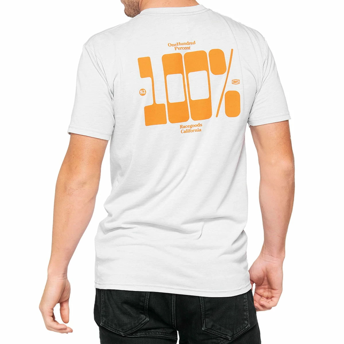 100% Trona Tech Tee - T-shirt Fonctionnel - Craie - Blanc/Orange 4 100% Trona Tech Tee - T-shirt Fonctionnel - Craie - Blanc/Orange – Image 2