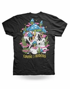 LOOSE RIDERS T-shirts Pour Hommes - Shroom Skull Black -Lunettes boutique en ligne MensT Shirts LooseRiders ShroomSkullBlack 2