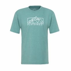 PLATZANGST T-shirt Avec Logo De La Montagne - Bleu