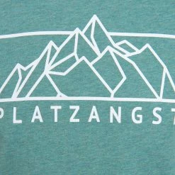 PLATZANGST T-shirt Avec Logo De La Montagne - Bleu -Lunettes boutique en ligne P10171 platzangst mountain logo blau 2