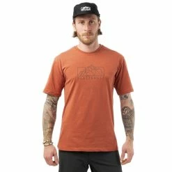 PLATZANGST T-shirt Avec Logo De La Montagne - Orange