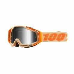 100% Lunettes De Protection Racecraft Anti Fog Mirror Lens - Sahara