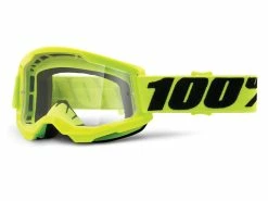 100% Strata 2 Goggle - Lentille Claire - Fluo Yellow