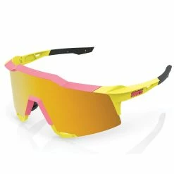 100% Speedcraft - Tall - Mirror Lens - Jaune Fluo Délavé